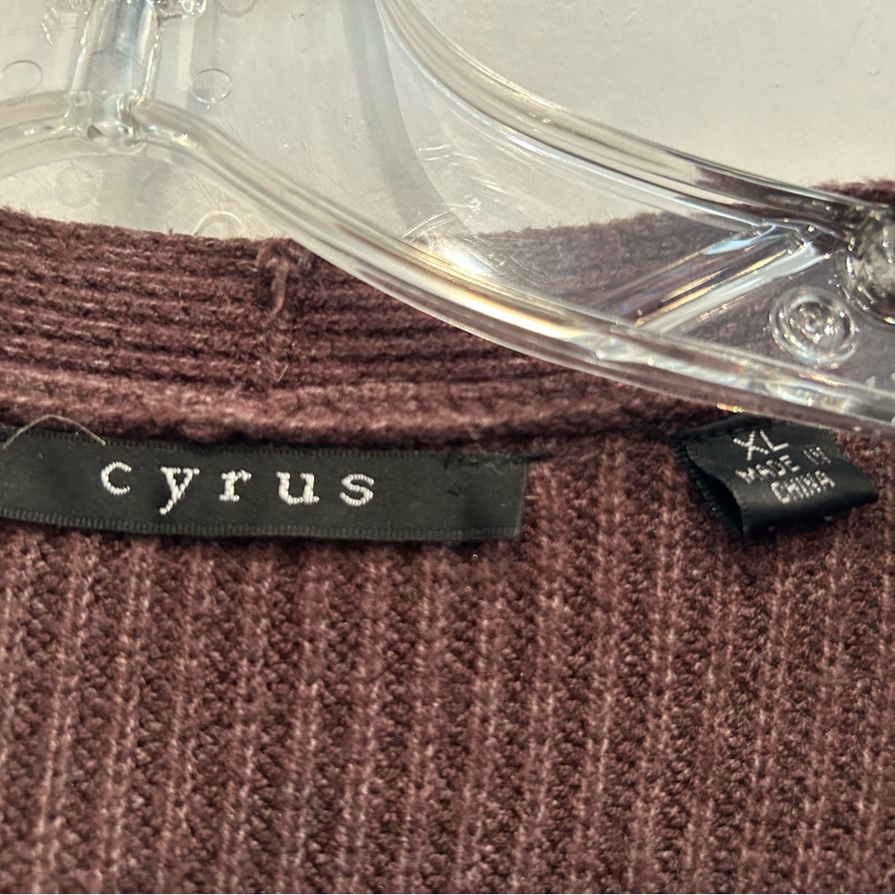 Cyrus Chocolate Ribbed Knit Top